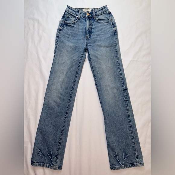 Cotton On Size 0 Light Wash High Waisted Western Slim Straight Jeans - Picture 1 of 10